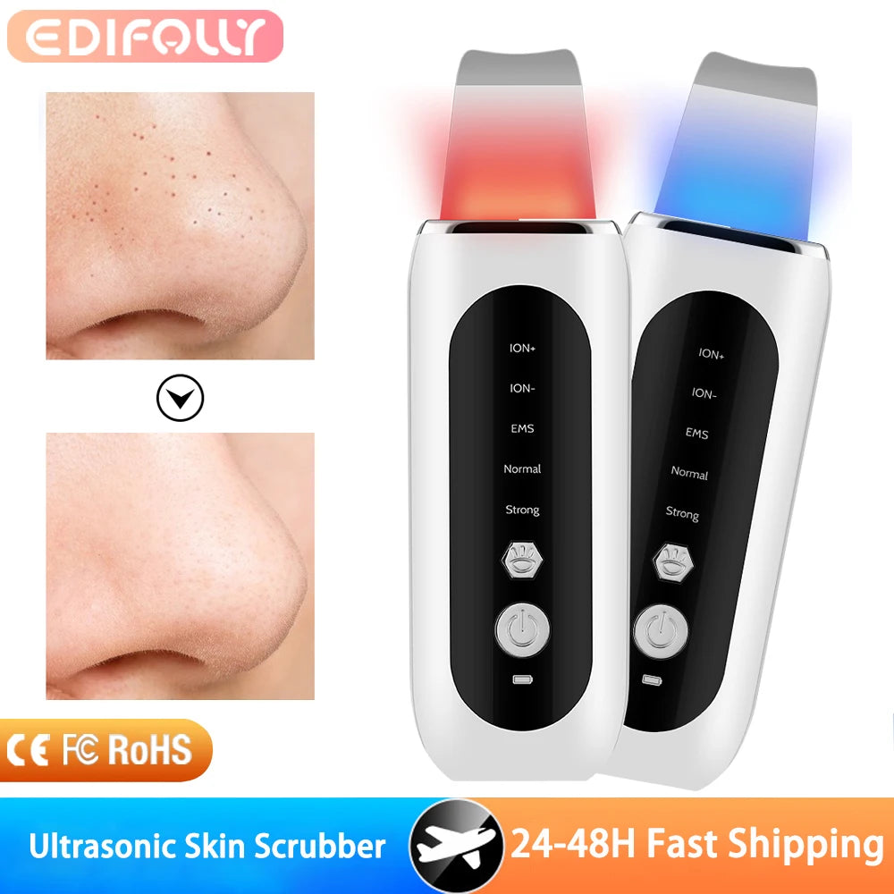 Ultrasonic Skin Scrubber 5 Modes LED