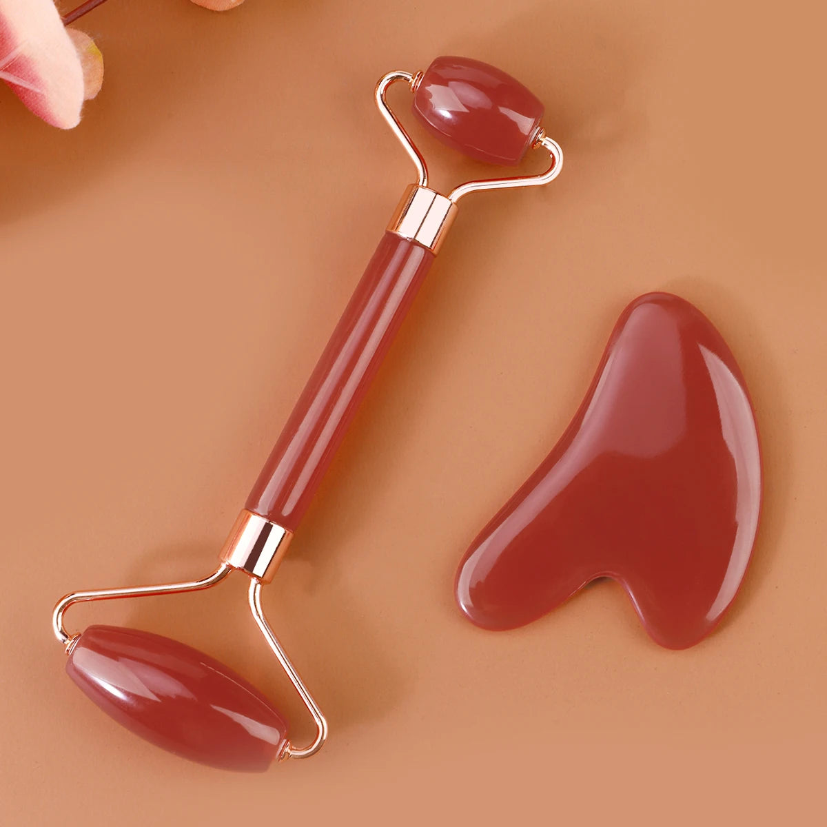 Rose Quartz Roller & Gua Sha Set ,Elevate Your Skincare Ritual