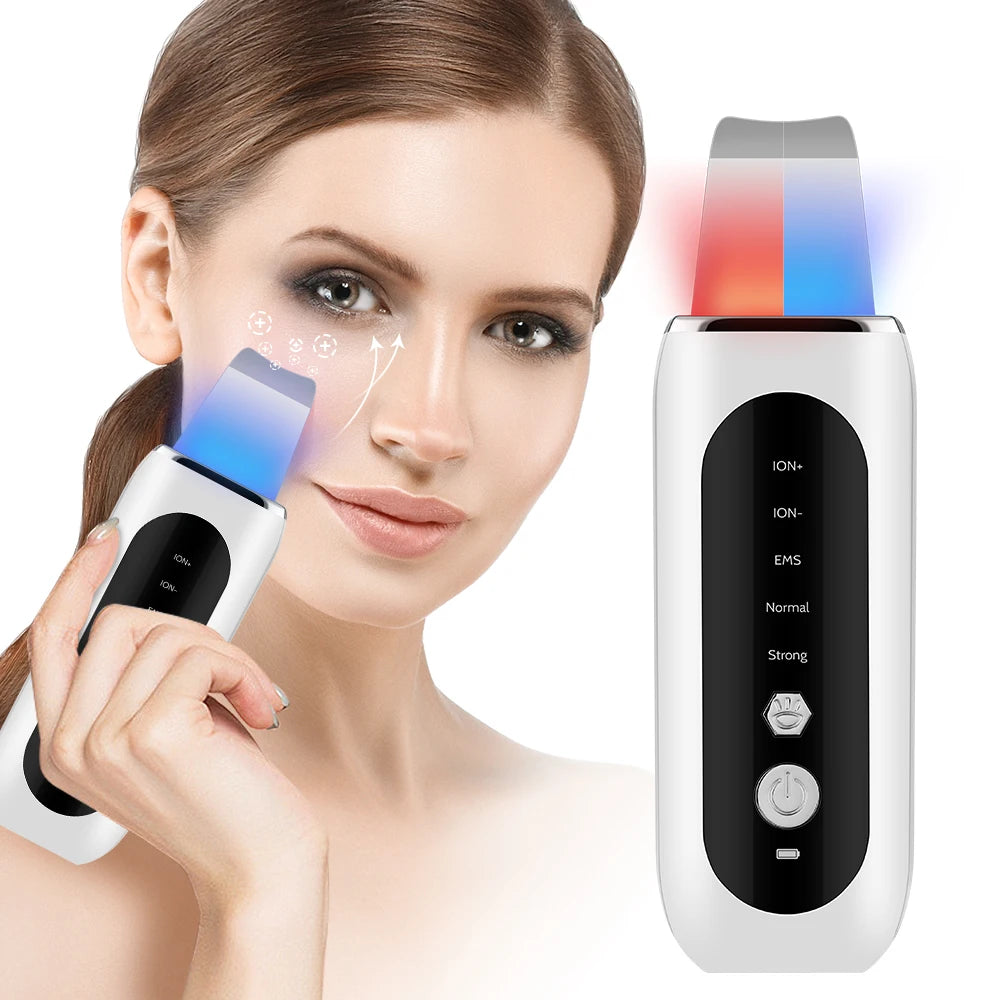 Ultrasonic Skin Scrubber 5 Modes LED