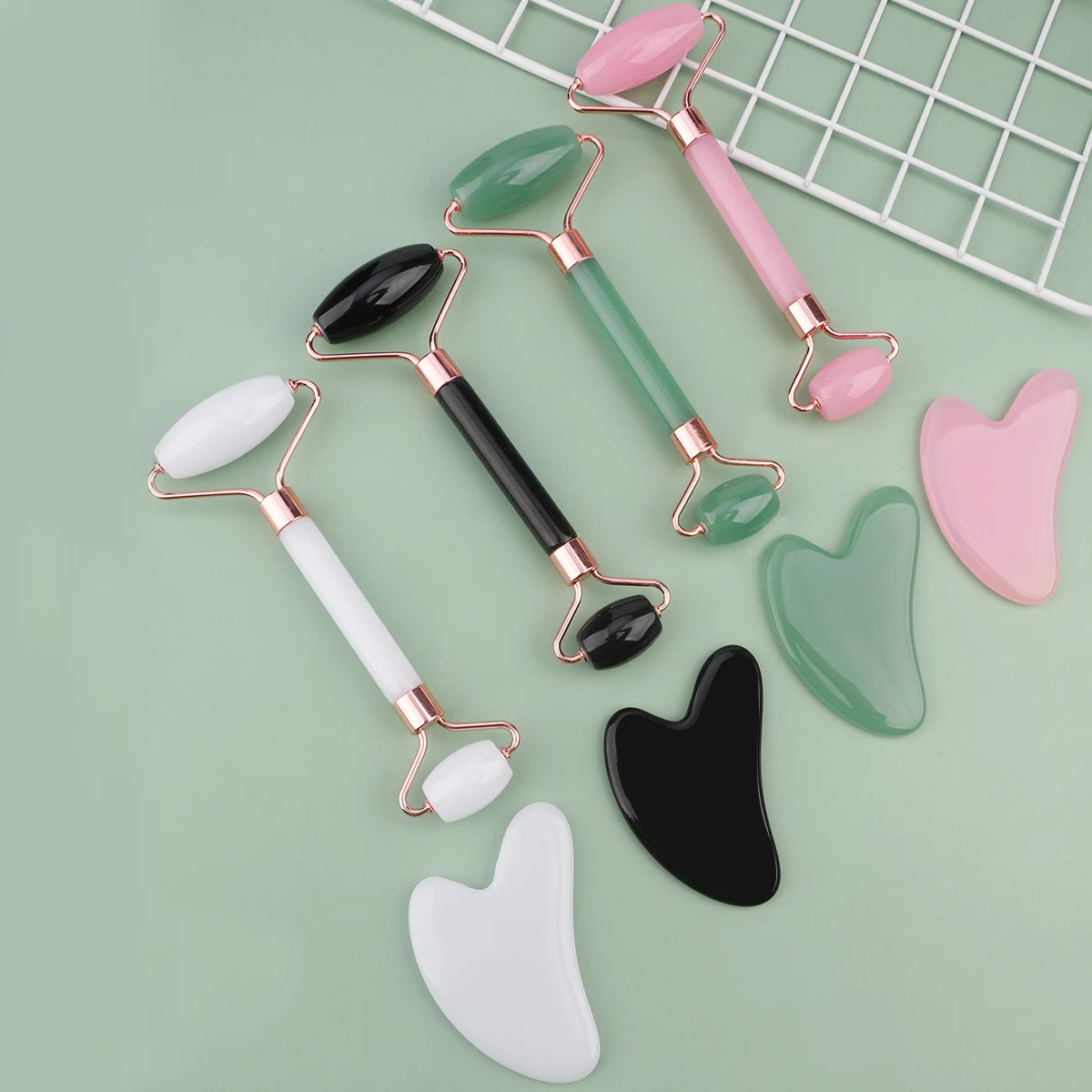 Rose Quartz Roller & Gua Sha Set ,Elevate Your Skincare Ritual