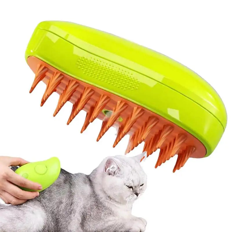 Cat & Dog Steam Brush , Perfect Grooming with Electric Spray!] 🐾🚿