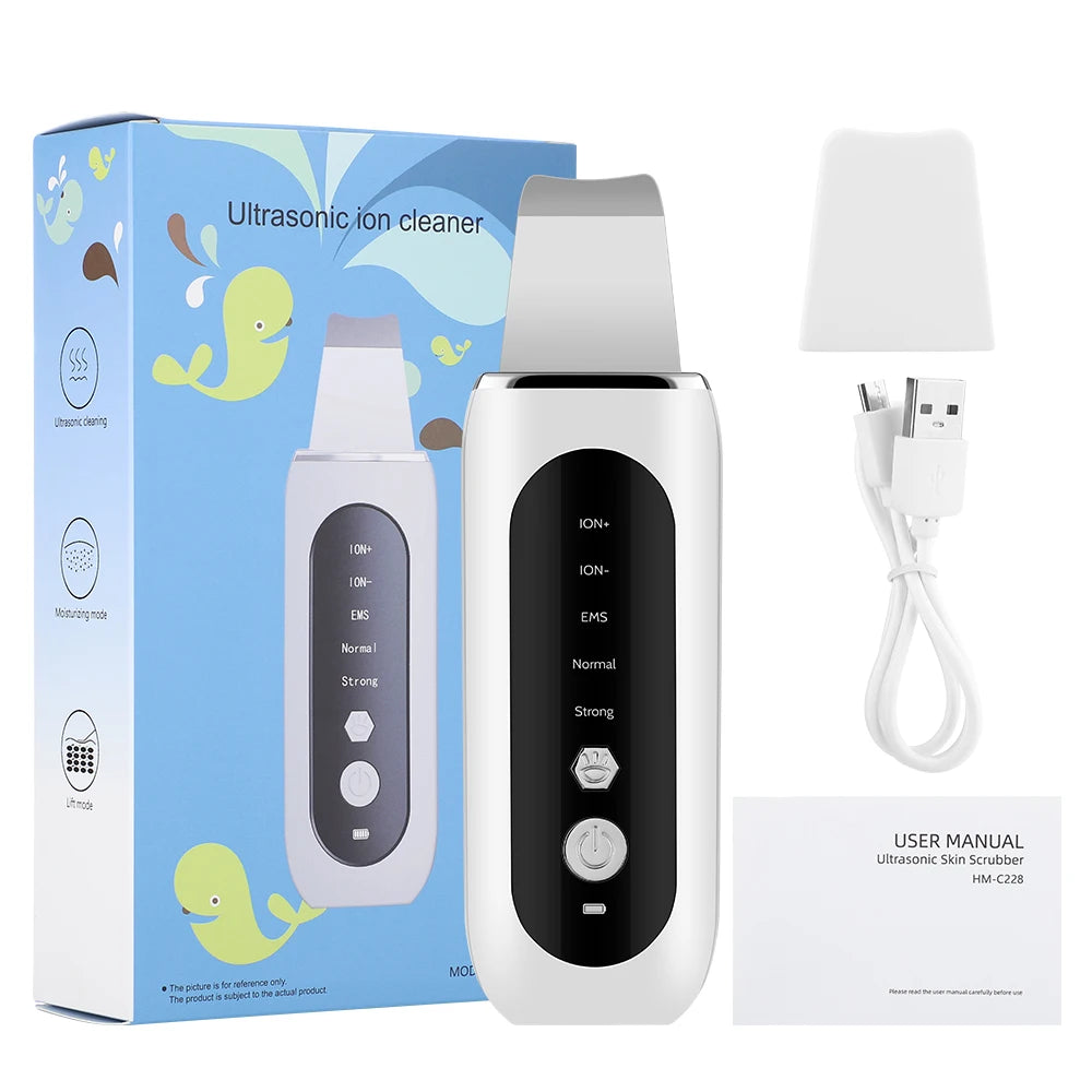 Ultrasonic Skin Scrubber 5 Modes LED