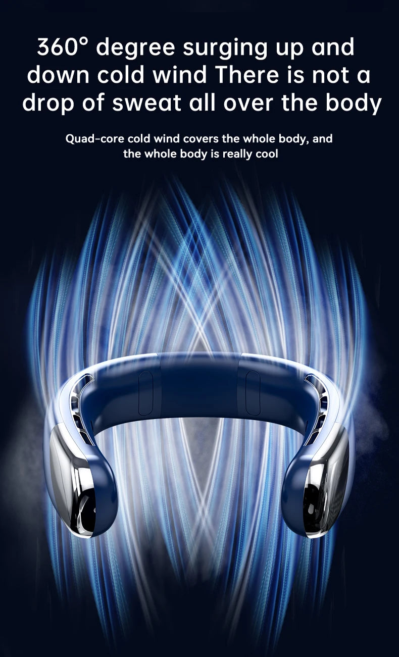 🌬️ USB Portable Neck Fan – Stay Cool in Style!
