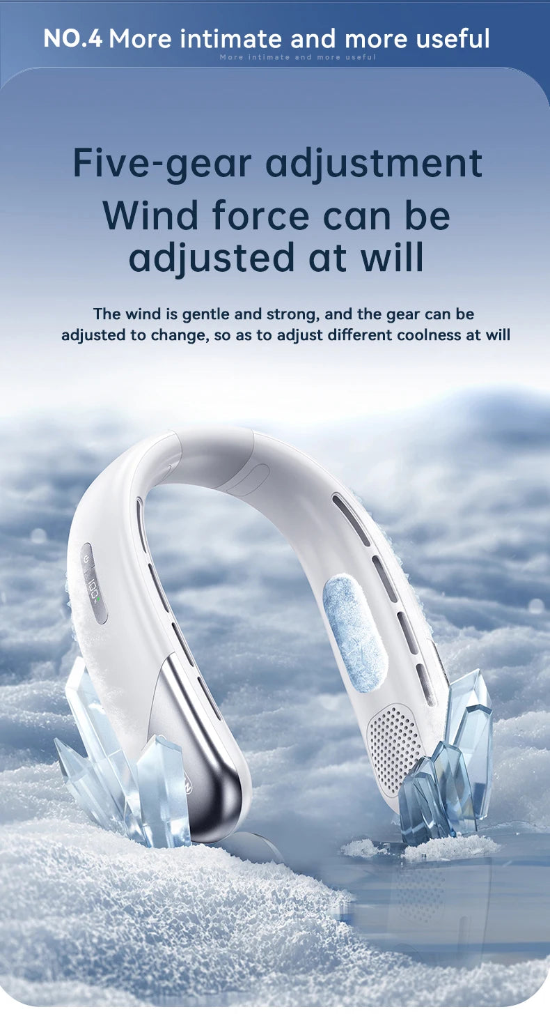 🌬️ USB Portable Neck Fan – Stay Cool in Style!