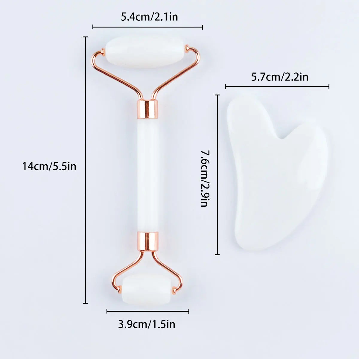 Rose Quartz Roller & Gua Sha Set ,Elevate Your Skincare Ritual
