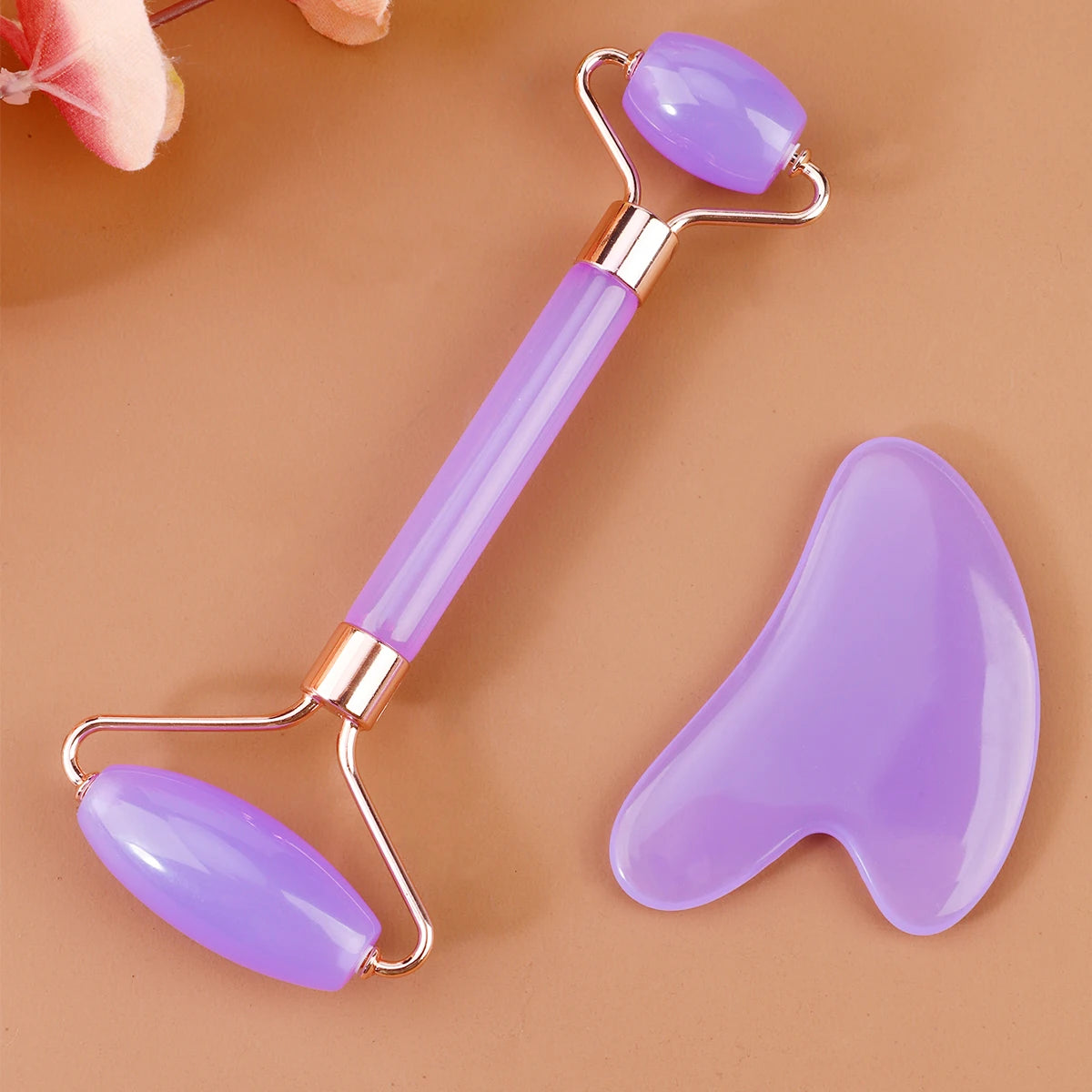 Rose Quartz Roller & Gua Sha Set ,Elevate Your Skincare Ritual