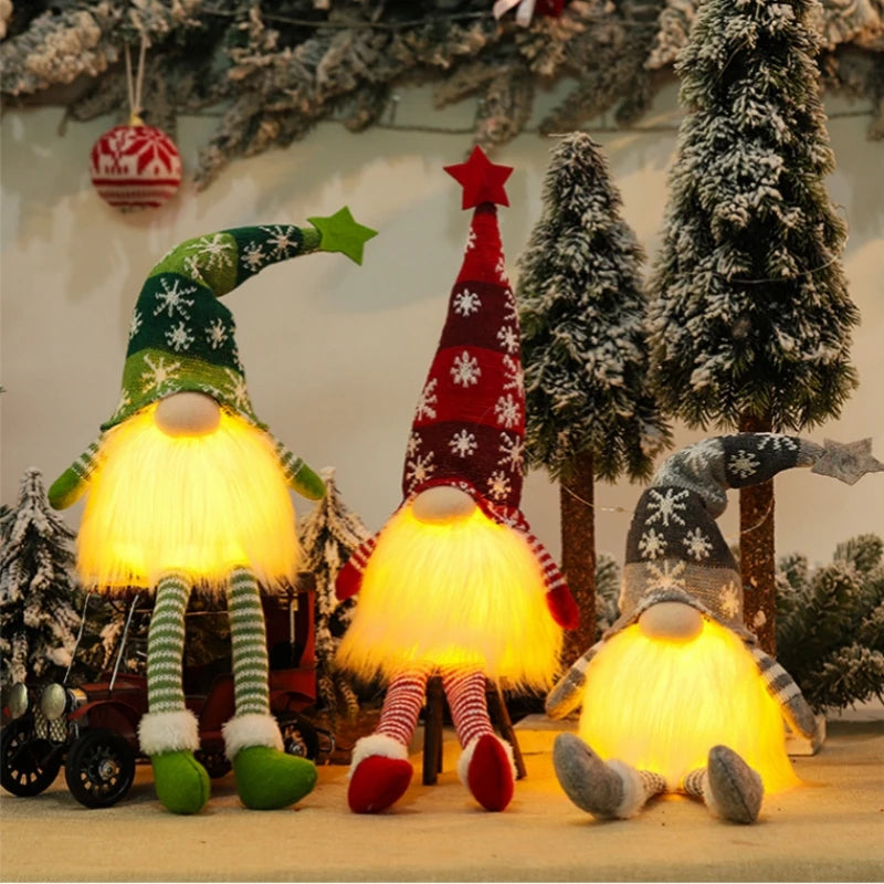 🎄✨ Christmas Gnomes Plush with Lights – The Perfect Touch for a Magical Christmas! 🎅🕯️