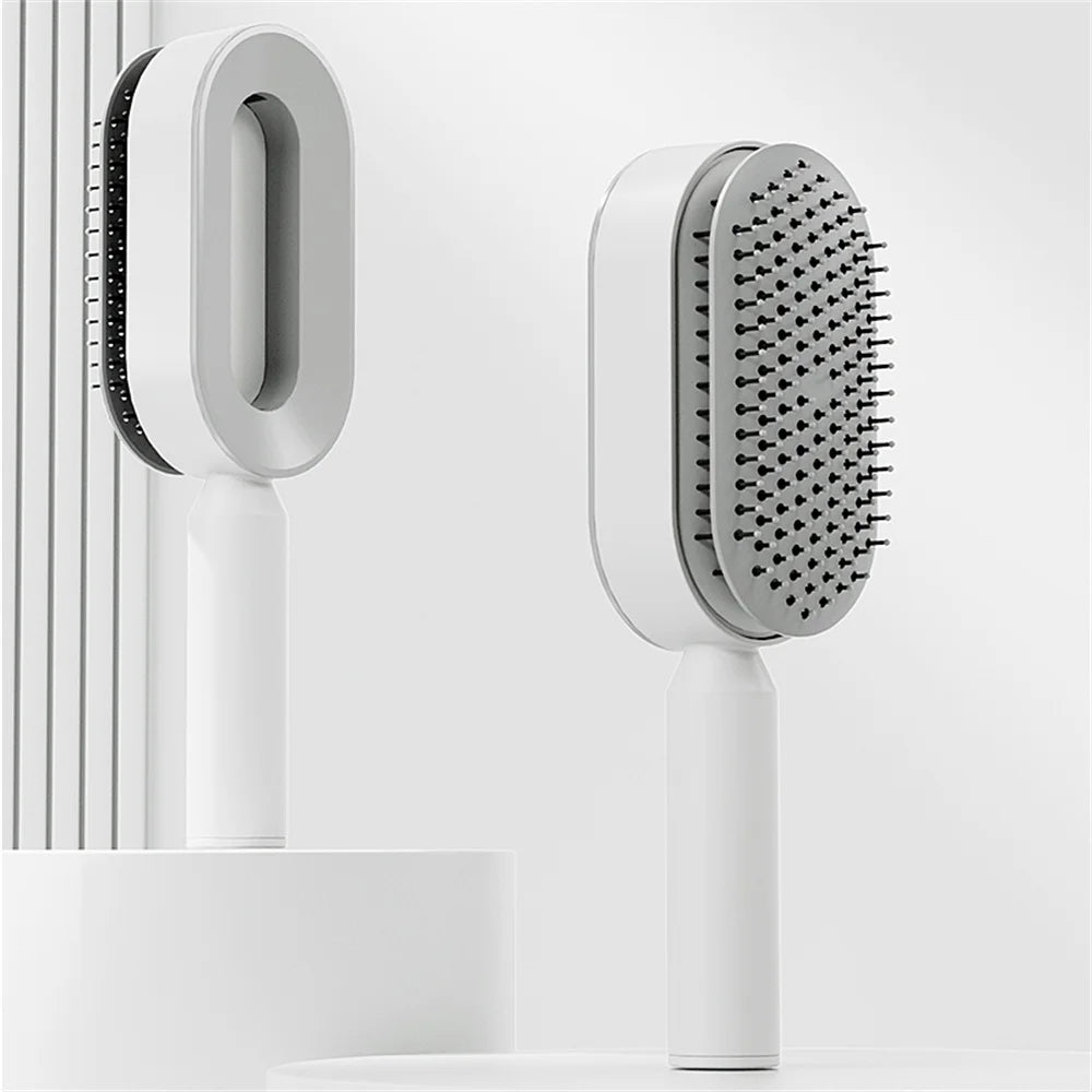 Self-Cleaning Massage Brush Detangle, Relax, and Revitalize Your Hair!