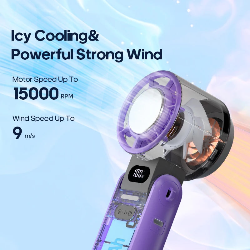 KINSCOTER Turbo Mini Fan Viral Summer Gadgets with 100-Speed Control
