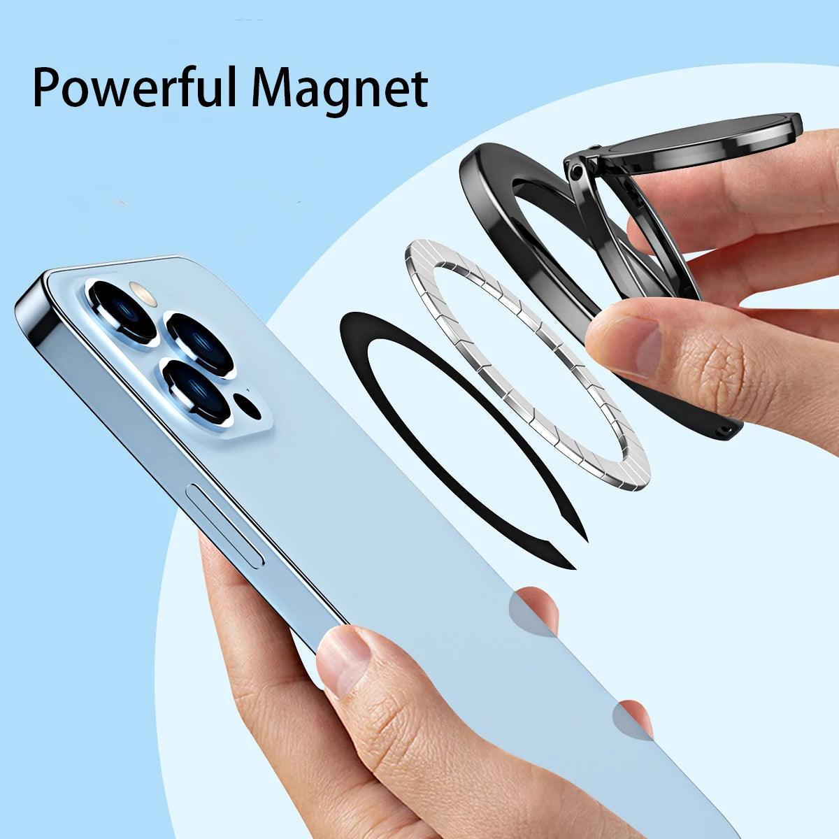 360° Magnetic Universal Stand Strong Magnetic Mobile Phone Finger Ring Holder