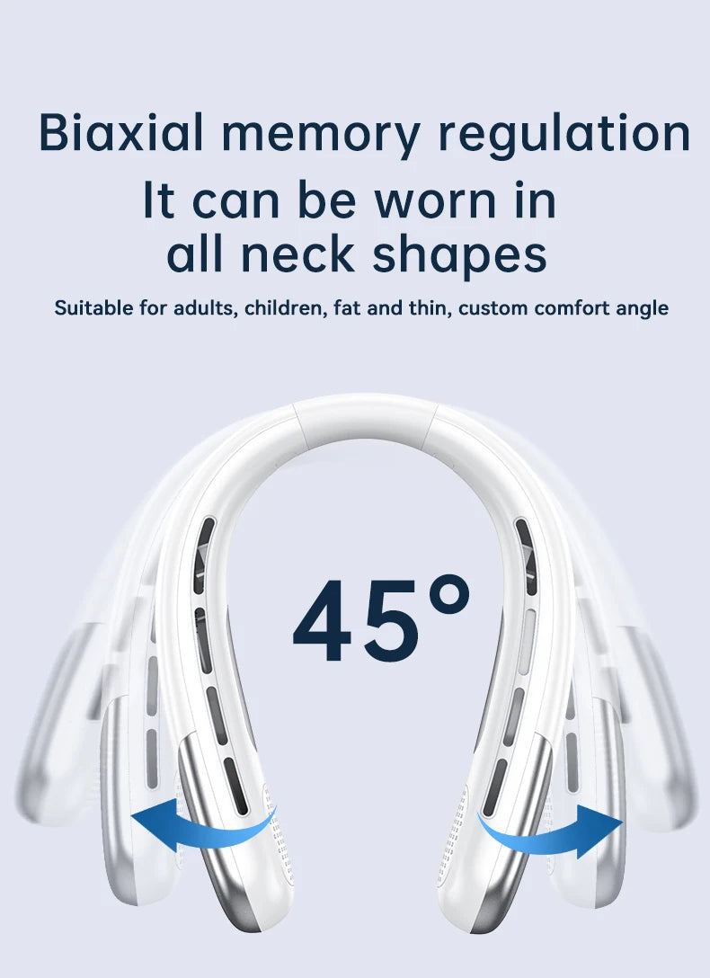 🌬️ USB Portable Neck Fan – Stay Cool in Style!