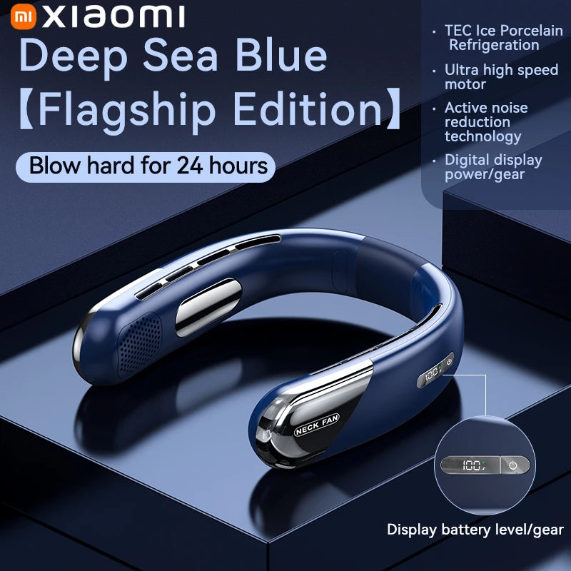 🌬️ USB Portable Neck Fan – Stay Cool in Style!