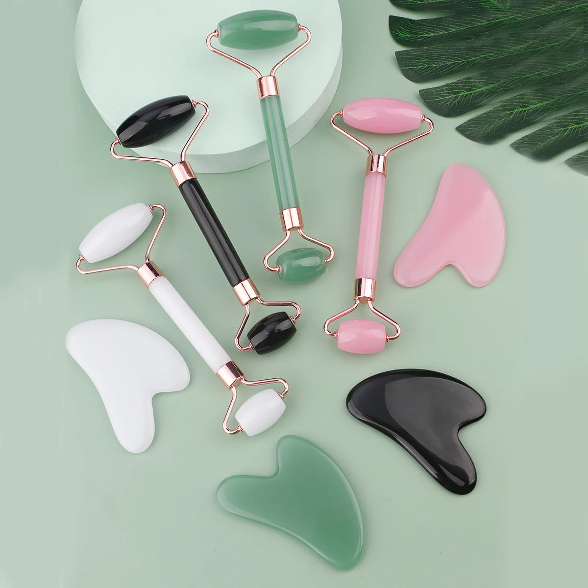 Rose Quartz Roller & Gua Sha Set ,Elevate Your Skincare Ritual